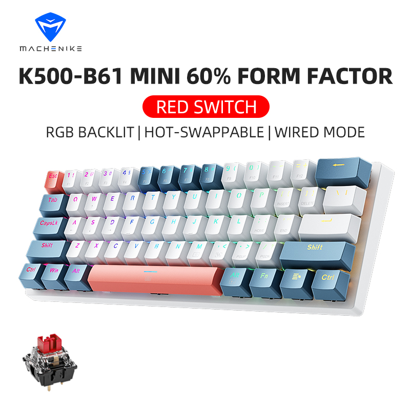 K500-B61achenike Mini Keybaord - Keyboard Gaming Blue Switch avaliação e preço