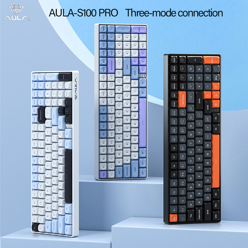 Teclado Mecânico Sem Fio AULA  - Gaming Keyboard Hot Swappable avaliação e preço